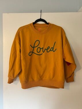 NATURAL LIFE Crewneck “Loved” Sweatshirt, Size XS